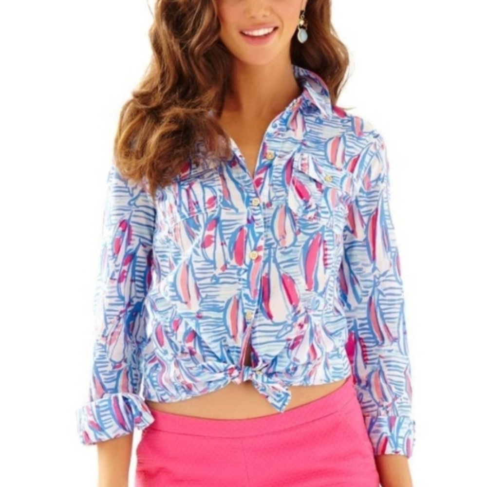 Lilly Pulitzer Button Top